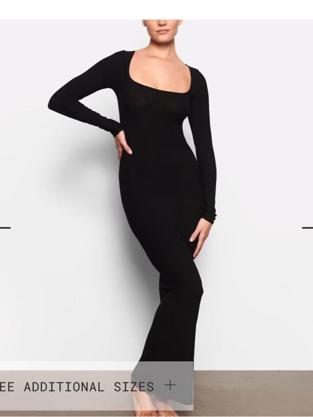 SKIMS soft lounge long sleeve dress BROWN